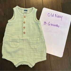 Old Navy Mint Sleeveless Baby Romper